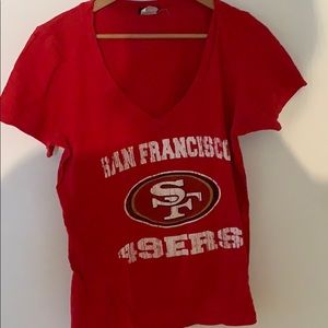 49ers v neck t shirt